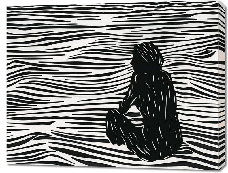 Obraz 90x70cm Złożone Fluidalne Linie zdjęcie 1