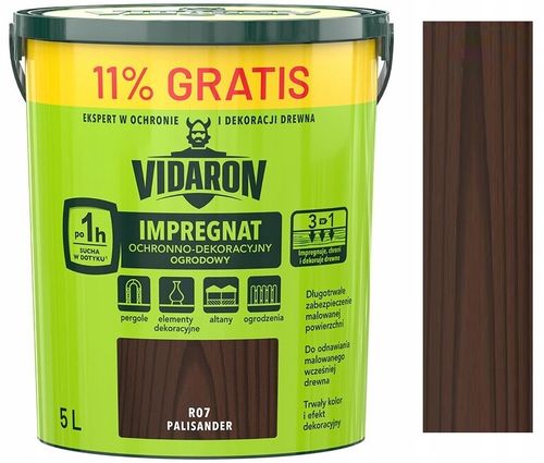 VIDARON Impregnat R07 palisander 5L na Arena.pl