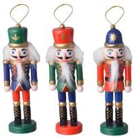 Kpl.3 drewnianych zawieszek bez mechanizmu dziadek do orzechów