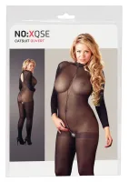 no:xqse kombinezon prześwitujący z koronką xl-xxl czarny