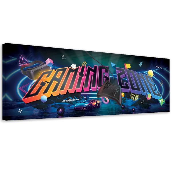 Obraz na płótnie, Napis gaming zone 90x30 90x30 zdjęcie 1