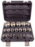 ZESTAW KLUCZY NASADKI 12 - kątne SPLINE Z NASADKĄ 1/2 " CrV 8-36 mm 21 EL.