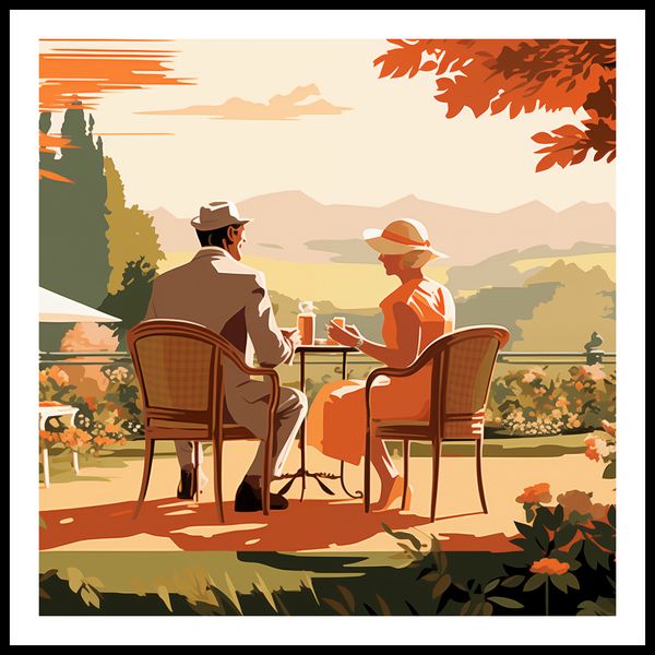 Plakat 90x90cm Retro Randka zdjęcie 3