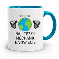 Kubek Błękitny Dla Mechanika Najlepszy Mechanik Z Nadrukiem Ze Zdjęciem
