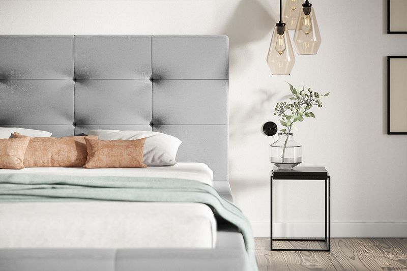 Łóżko tapicerowane LUX 5 160x200 ze  Stelażem i pojemnikiem zdjęcie 8