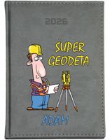 DUŻY KALENDARZ A4 2026 DZIENNY terminarz nadruk UV PREZENT DLA GEODETY