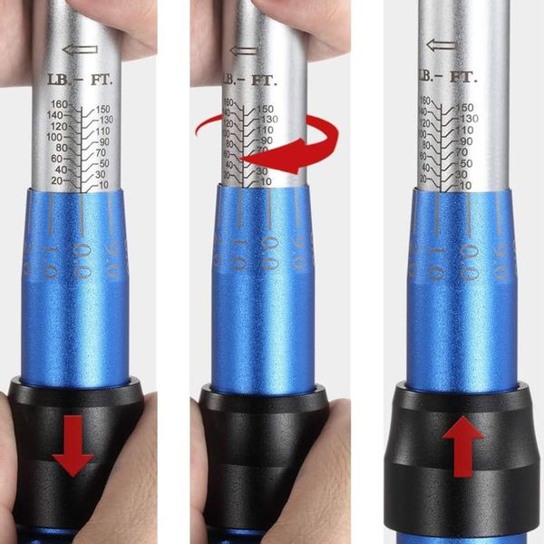 MOCNY Klucz Dynamometryczny z Blokadą Skala 1-2" 10-60nm Etui WYSOKA JAKOŚĆ zdjęcie 2