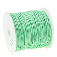 SZNUREK bawełniany woskowany 1mm zielony pastelowy 20-30m