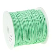 SZNUREK bawełniany woskowany 1mm zielony pastelowy 20-30m