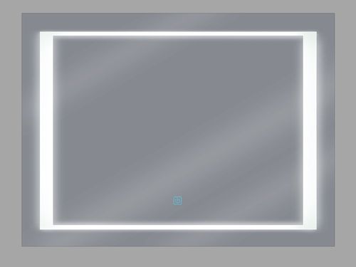 Lustro Ścienne Led 60 X 80 Cm Srebrne Eyre na Arena.pl