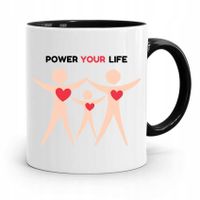 Kubek Czarny Dla Doktora Lekarza Power Your Life Z Nadrukiem Ze Zdjęciem