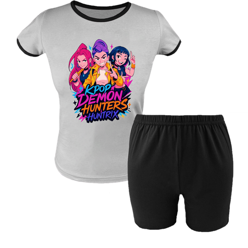 Krótka Piżama dziecięca - K-Pop Demon Hunters - Łowczynie Demonów na Arena.pl
