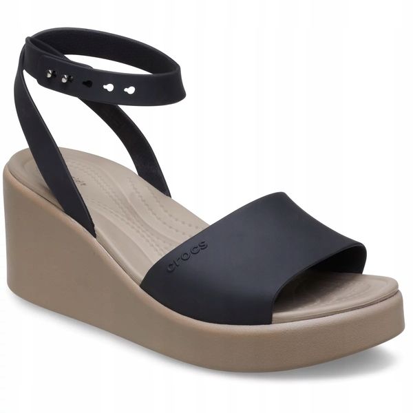 Damskie Sandały Koturn Crocs Brooklyn Ankle Strap 209406 Wedge 37-38 zdjęcie 1