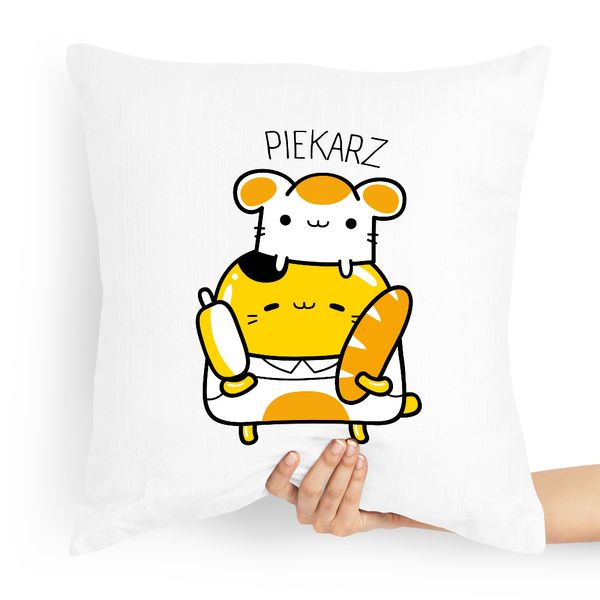 Poduszka Prezent Dla Piekarza Piekarz Cukiernik Z Nadrukiem Ze Zdjęciem zdjęcie 1