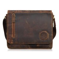 męska brązowa torba na ramie ze skóry naturalnej vintage paolo peruzzi