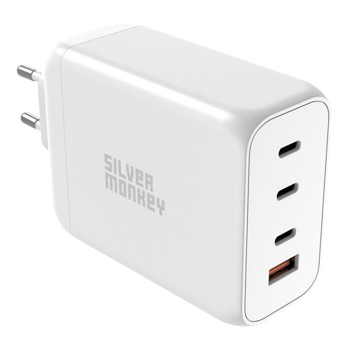 Mocna ładowarka GaN 200W 3xUSB-C PD USB-A QC 3.0 biała na Arena.pl