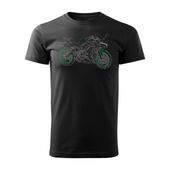 Koszulka motocyklowa z motocyklem na motor Kawasaki Ninja 650 męska czarna REGULAR S