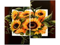 80X70CM BUJNE SŁONECZNIKI DUO OBRAZ