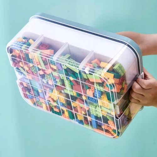 PUDEŁKO NA KLOCKI POJEMNIK NA LEGO PLASTIKOWE Z PRZEGRÓDKAMI 4 POZIOM na Arena.pl