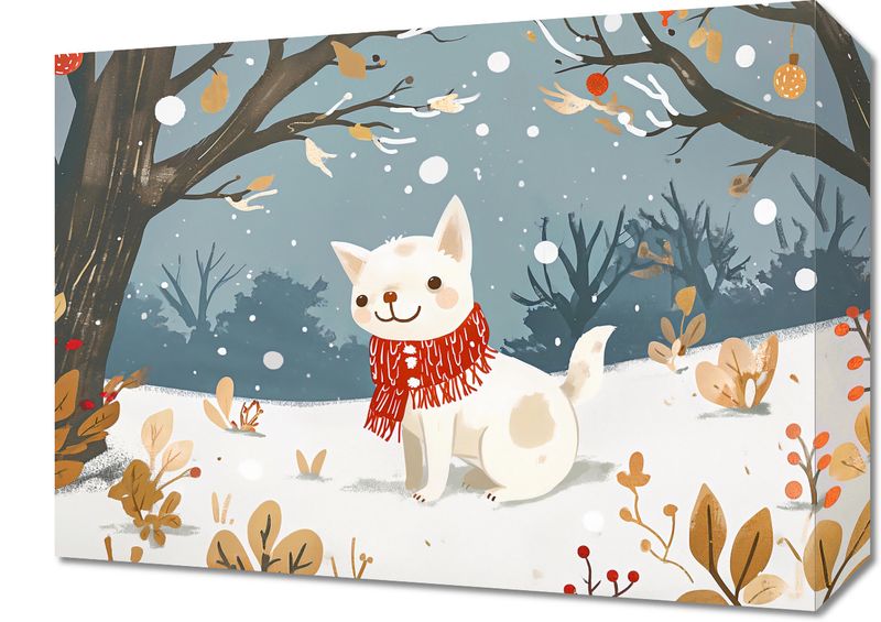 Obraz 40x30cm Śnieżny Kompan zdjęcie 1