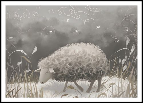 Plakat 100x70cm Bujna Owca na Arena.pl