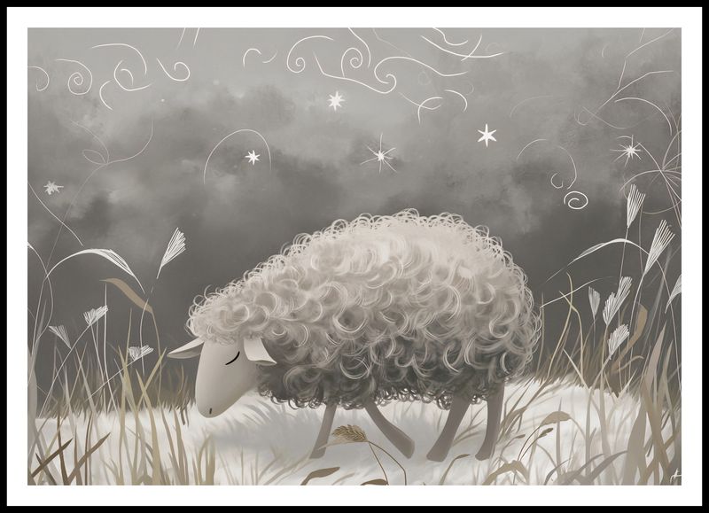 Plakat 100x70cm Bujna Owca zdjęcie 3