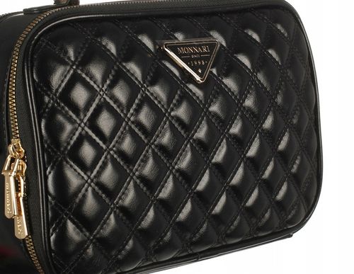 MONNARI Pikowana torebka listonoszka Kuferek Dwie komory Rączka + pasek na Arena.pl