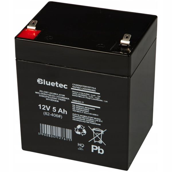 AKUMULATOR ŻELOWY 12V 4,5Ah (WYMIAR 5Ah) UPS ALARM AUTO zdjęcie 1