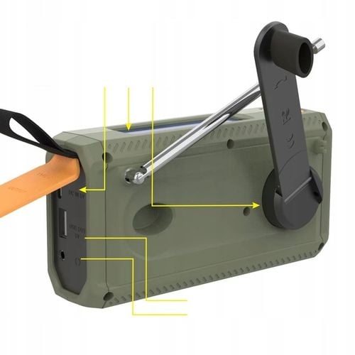 PRZENOŚNE RADIO SOLARNE KORBKA SOS AI&JL DYNAMO AWARYJNE LATARKA na Arena.pl