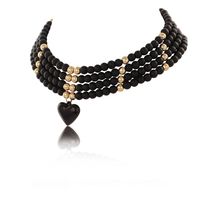 choker z czarnym sercem (c23/kor/174/1au)