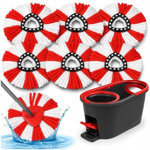 x6 WKŁAD DO MOPA OBROTOWEGO VILEDA TURBO ZAMIENNIK ZAPAS KOŃCÓWKA CHŁONNE na Arena.pl