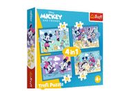 Puzzle 4W1 Zabawne Zdarzenia Myszki Miki 34669
