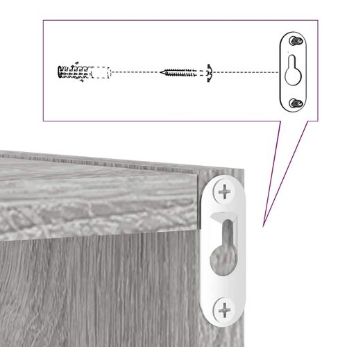 Półki ścienne 2 szt. Szary Sonoma 30x15x30 cm na Arena.pl