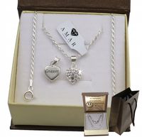 SREBRNY PEŁNY ŁAŃCUSZEK DAMSKI KORDEL SERCE PR. 925 + GRAWER GRATIS