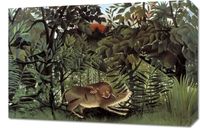 Obraz 60x40cm The Hungry Lion, Rousseau Vintage do Salonu