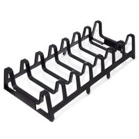 Stojak na pokrywki i talerze czarny 30x14x6 cm