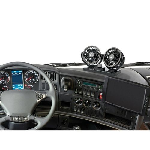 WENTYLATOR SAMOCHODOWY PODWÓJNY TIR BUS 24V 2x 4 CALE WIATRAK REGULOWANY na Arena.pl