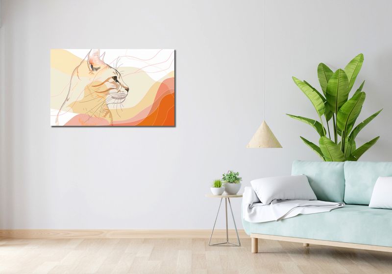 Obraz 100x60cm Delikatny Profil Kota zdjęcie 2