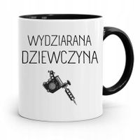 Kubek Czarny Dla Dziewczyny Wydziarana Dziewczyna Z Nadrukiem Ze Zdjęciem