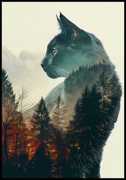 Plakat 68x98cm Koci Duch Lasu zdjęcie 2