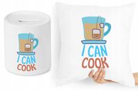 Dla Kucharza Zestaw Poduszka + Skarbonka Prezent Z Nadrukiem Ze Zdjęciem