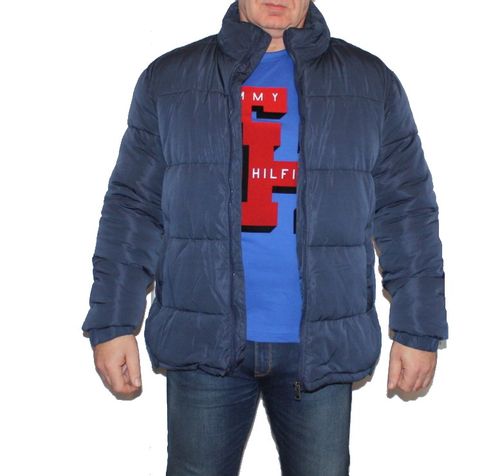 Męska kurtka John Devin zimowa - pikowana - granatowa - XL na Arena.pl