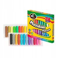 PLASTELINA SZKOLNA 24 KOLORY AS ASTRA, ŻYWE KOLORY, BEZPIECZNA DLA DZIECI