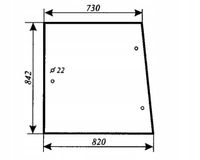 Szyba boczna - bok koparko-ładowarki OSTRÓWEK typ