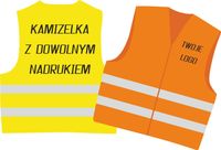 KAMIZELKA ODBLASKOWA Z NADRUKIEM logo materiałowe