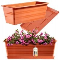 Kadax Skrzynka Balkonowa 40cm Doniczka + Podstawka