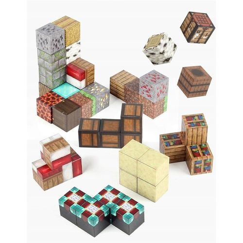 MAGNETYCZNE BLOKI MINECRAFT 200 + 10 LOSOWYCH LALEK na Arena.pl