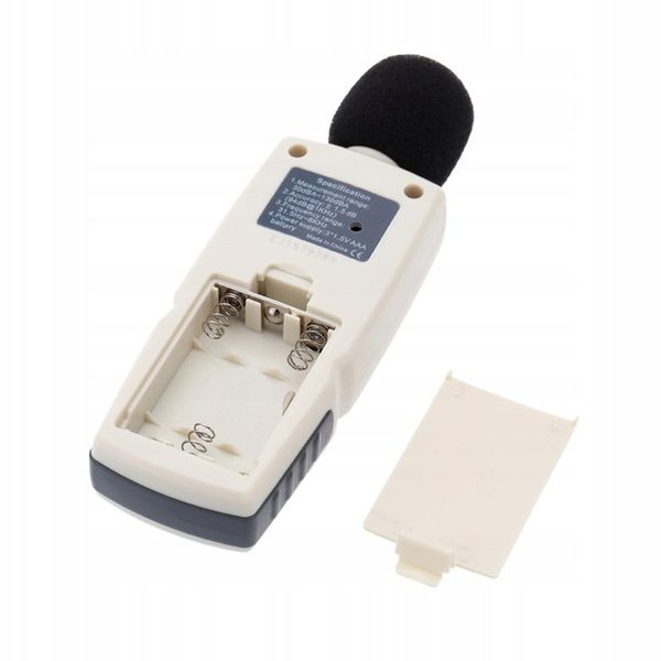 SONOMETR DECYBELOMIERZ CYFROWY MIERNIK NATĘŻENIA POZIOMU DŹWIĘKU HAŁASU LCD zdjęcie 13