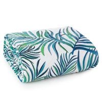 Narzuta dekoracyjna PALMS 170x210 biała w palmowe liście