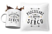 Dla Pszczelarza Zestaw Poduszka + Kubek Na Prezent Z Nadrukiem Ze Zdjęciem